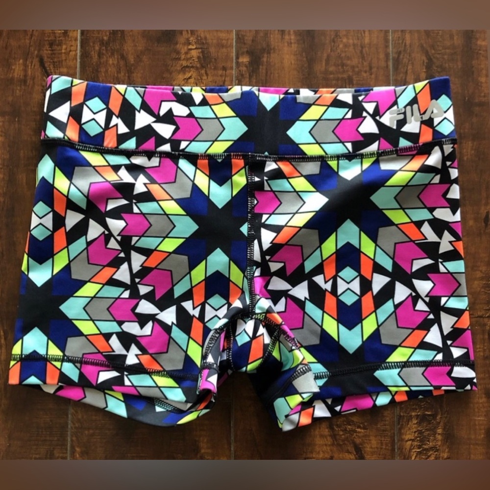 Fila Running Short Size Small Colorful Geo Print
